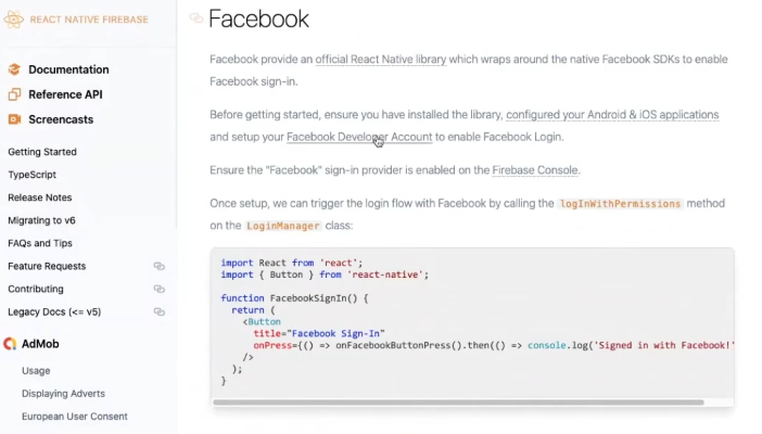 social login documentation