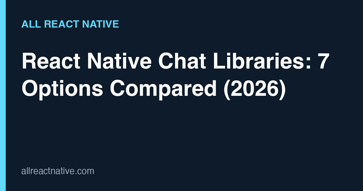 React native chat libraries og